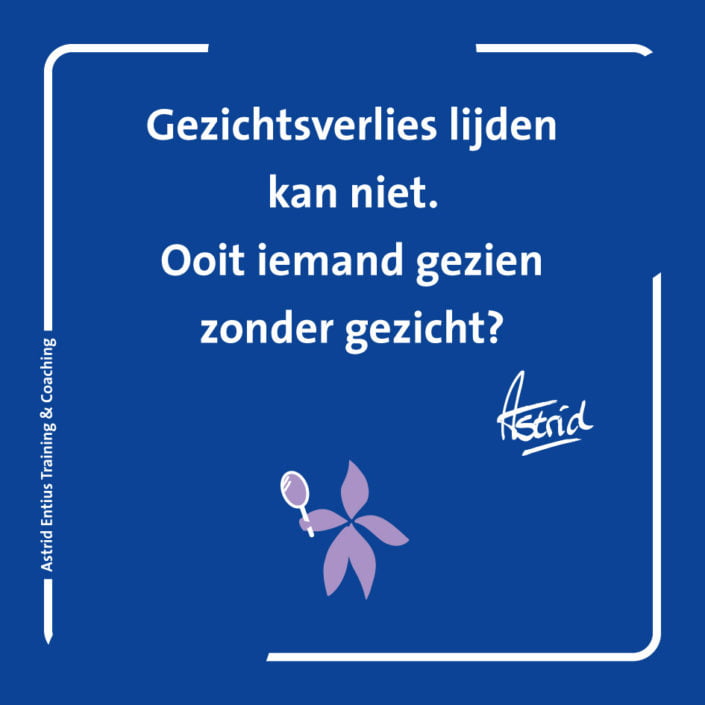 Inzicht – NLP – Entius – gezichtsverlies lijden kan niet.